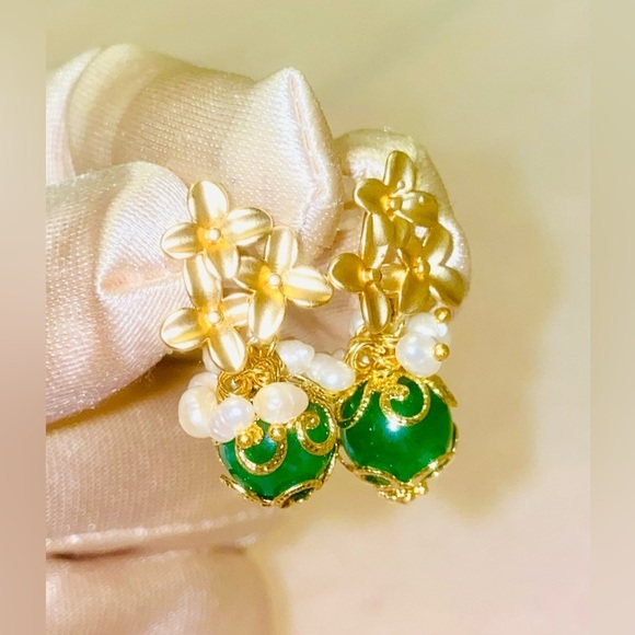 Handmade Jewelry - 🌸 Luxury Handmade Earrings with Natural Stones 🌸